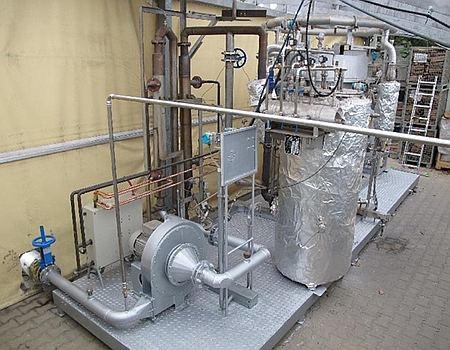 Autothermal gasification technology: a) gas cleaning devices - hot filter, gas cooling and exhaust fan