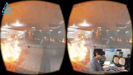 Aplikácia Fire Fighter VR simulujúca požiar stanice metra